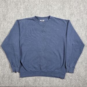 Lee Sport Vintage 90s Blank Blue Sweatshirt Mens L Unisex Oversized